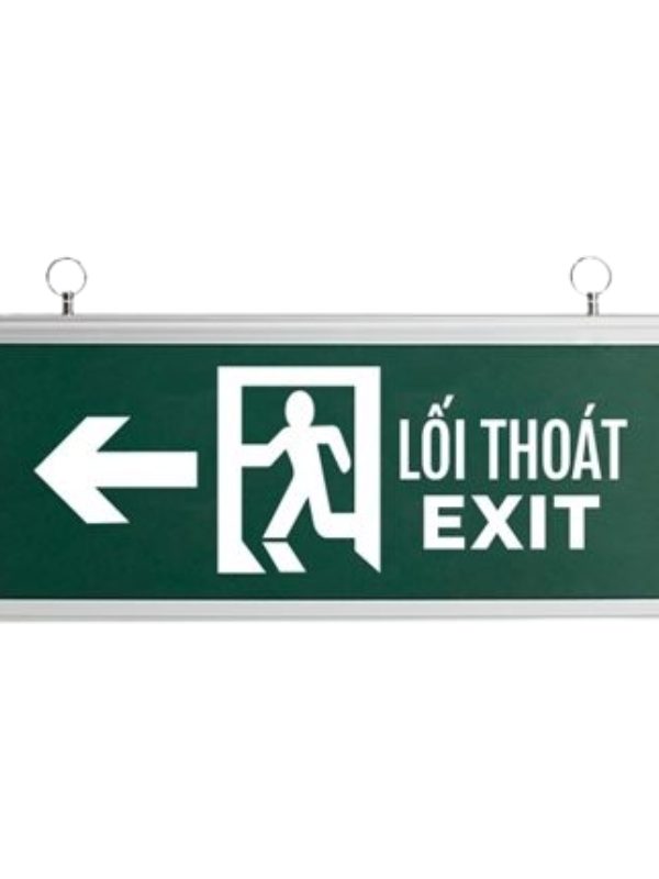 Đèn led Exit Hộp Kingled Hướng trái phải, 1 mặt, Pin Ni-Cd >3h 3W kích thước D355xR143xC23mm