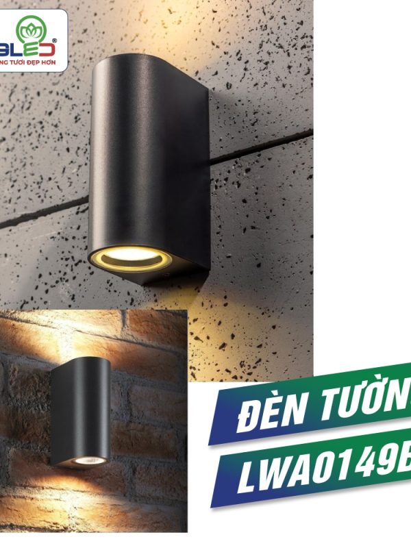 Đèn led Gắn Tường Ngoài Trời Kingled Vỏ Trắng 2x7W kích thước D160xR50xC80mm