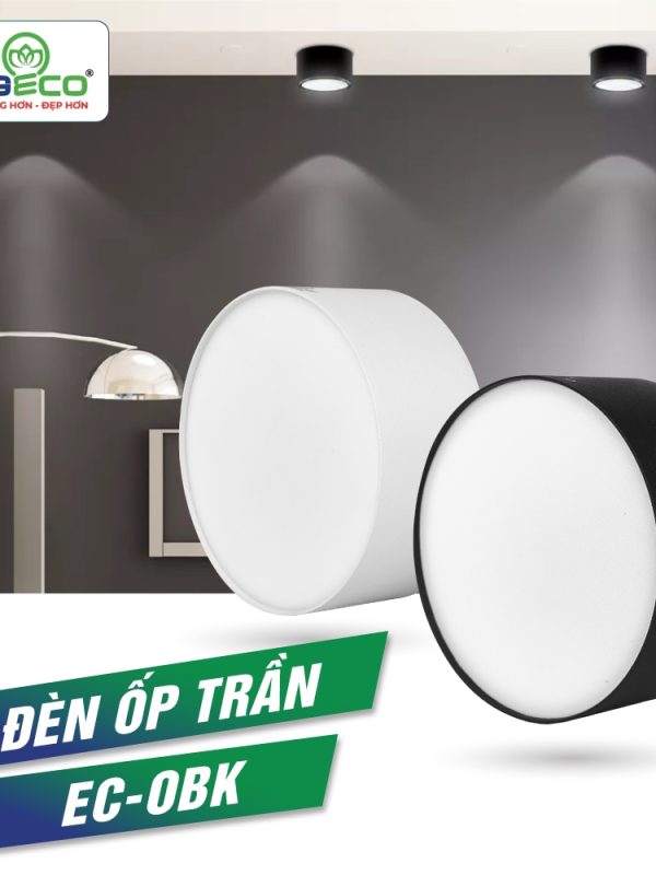 Đèn led Ống Bơ Tán Quang DOB Kingled Dòng Kingeco, Vỏ Đen, Đổi màu 12W Ø105xC42mm