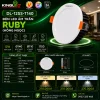 Đèn led Âm Trần Kingled Dòng Ruby, 3 Chế Độ Ánh Sáng 12W Ø140*C30mm lỗ khoét Ø110mm
