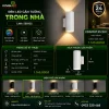 Đèn led Gắn Tường Ngoài Trời Kingled Vỏ Trắng 2x6W kích thước D80xR68xC76mm