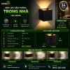 Đèn led Gắn Tường Trong Nhà Kingled Vỏ Đen 5W kích thước D100xR100xC100mm