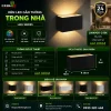 Đèn led Gắn Tường Trong Nhà Kingled Vỏ Đen 5W kích thước D100xR200xC80mm