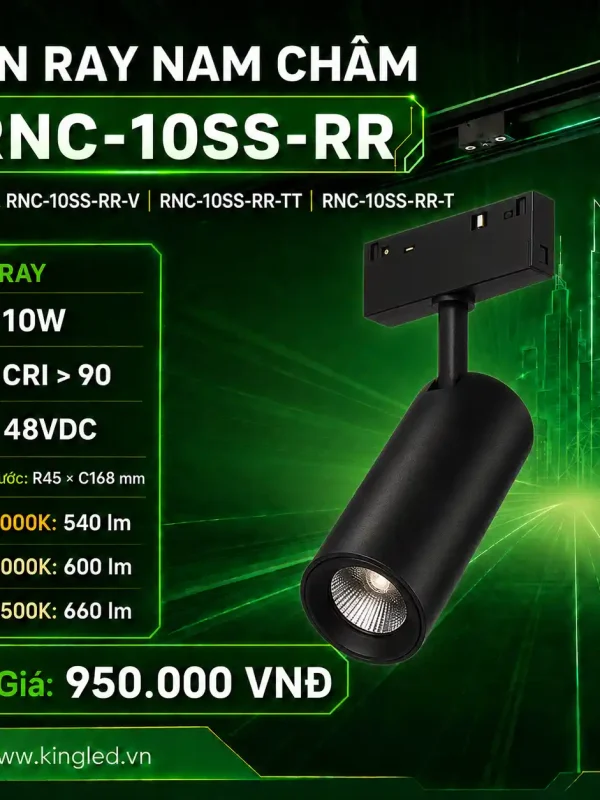 Đèn led Ray Nam Châm Kingled Rọi ray, 3 Chế Độ Ánh Sáng 10W kích thước R45xC168mm