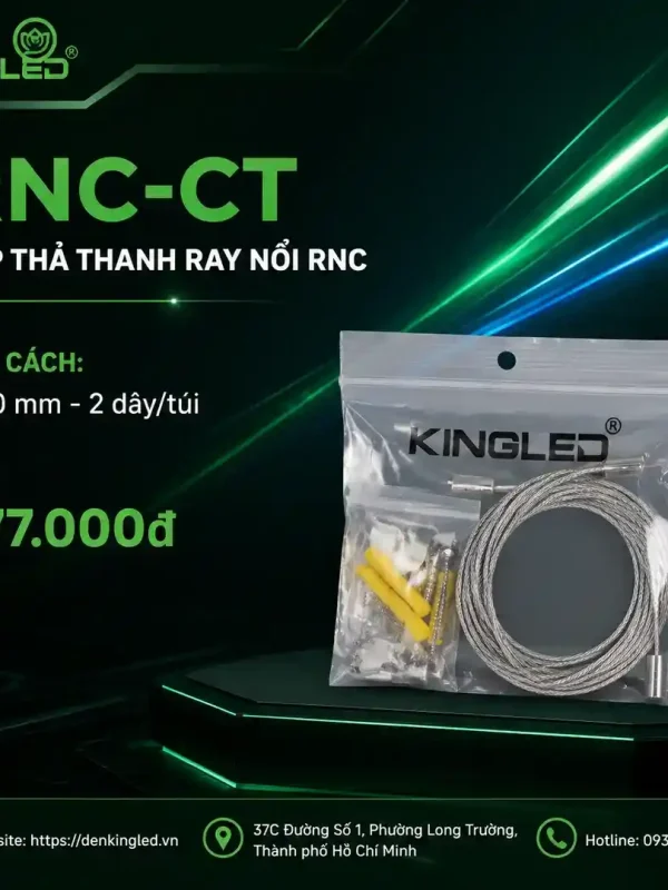 Phụ Kiện Ray Nam Châm Kingled Cáp thả thanh ray nổi RNC kích thước 1500mm - 2 dây/túi
