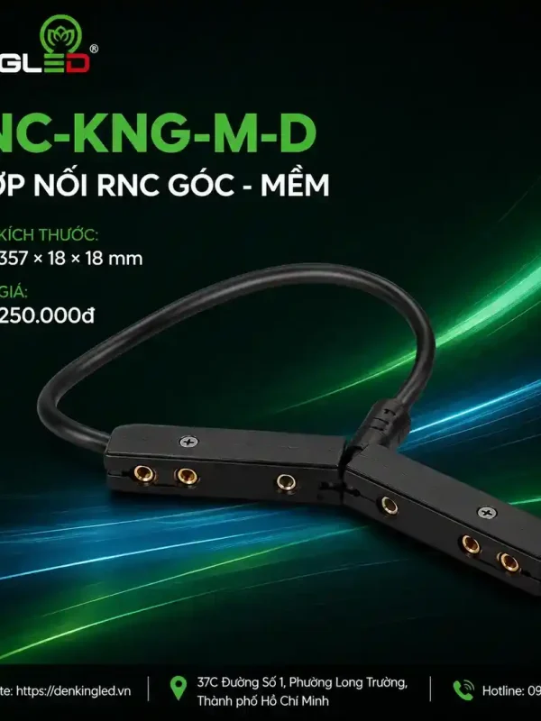 Phụ Kiện Ray Nam Châm Kingled Khớp nối RNC góc - mềm kích thước 357x18x18mm