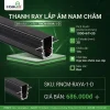 Phụ Kiện Ray Nam Châm Siêu Mỏng Kingled Thanh ray lắp âm kích thước 1000x67x35mm lỗ khoét 30mm