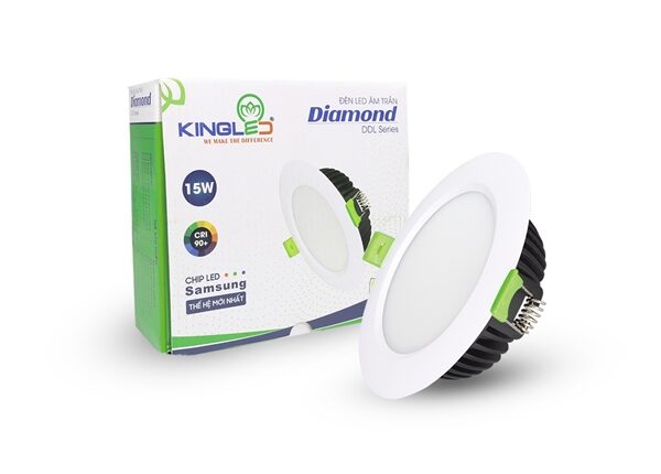 Đèn Âm Trần Diamond 15W Đơn Sắc