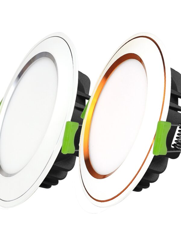 Đèn LED Âm Trần Diamond 10W Đổi Màu, Viền Màu, Mặt Phẳng/ Cong Kingled