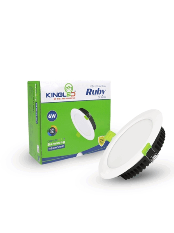 Đèn LED Âm Trần Ruby 6W Đổi Màu (DL-6SS-T100-DM) Kingled