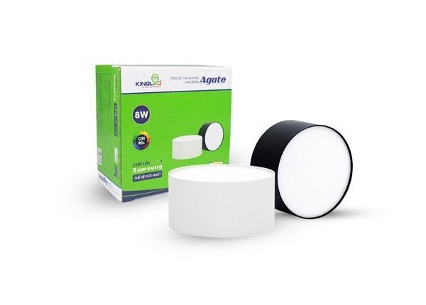 Đèn Ống Bơ Tán Quang Agate 8W Đổi Màu (OBK-8SS-D95) Kingled